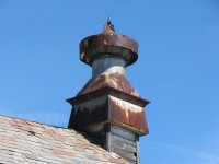  The antique cupola, complete with bullet holes, was salvaged and transported in one piece, then used on the restored barn.
